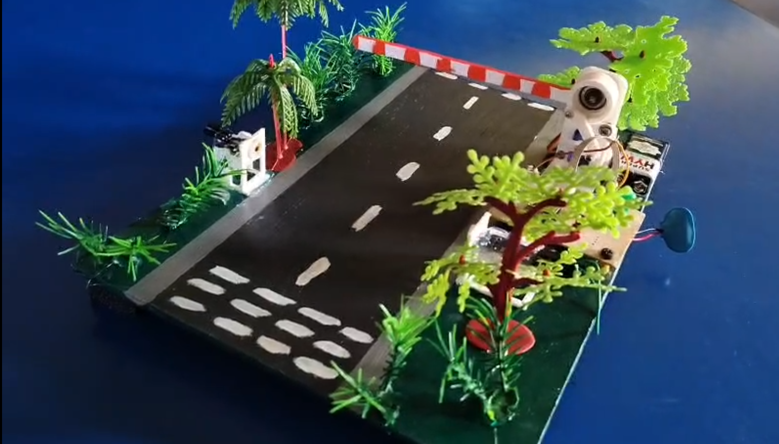Our laser toll-barrier working model
